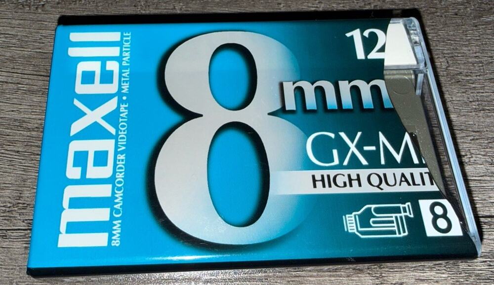 Maxell 8mm GX-MP 120 Blank Camcorder Video Tape Factory Sealed Vintage NOS